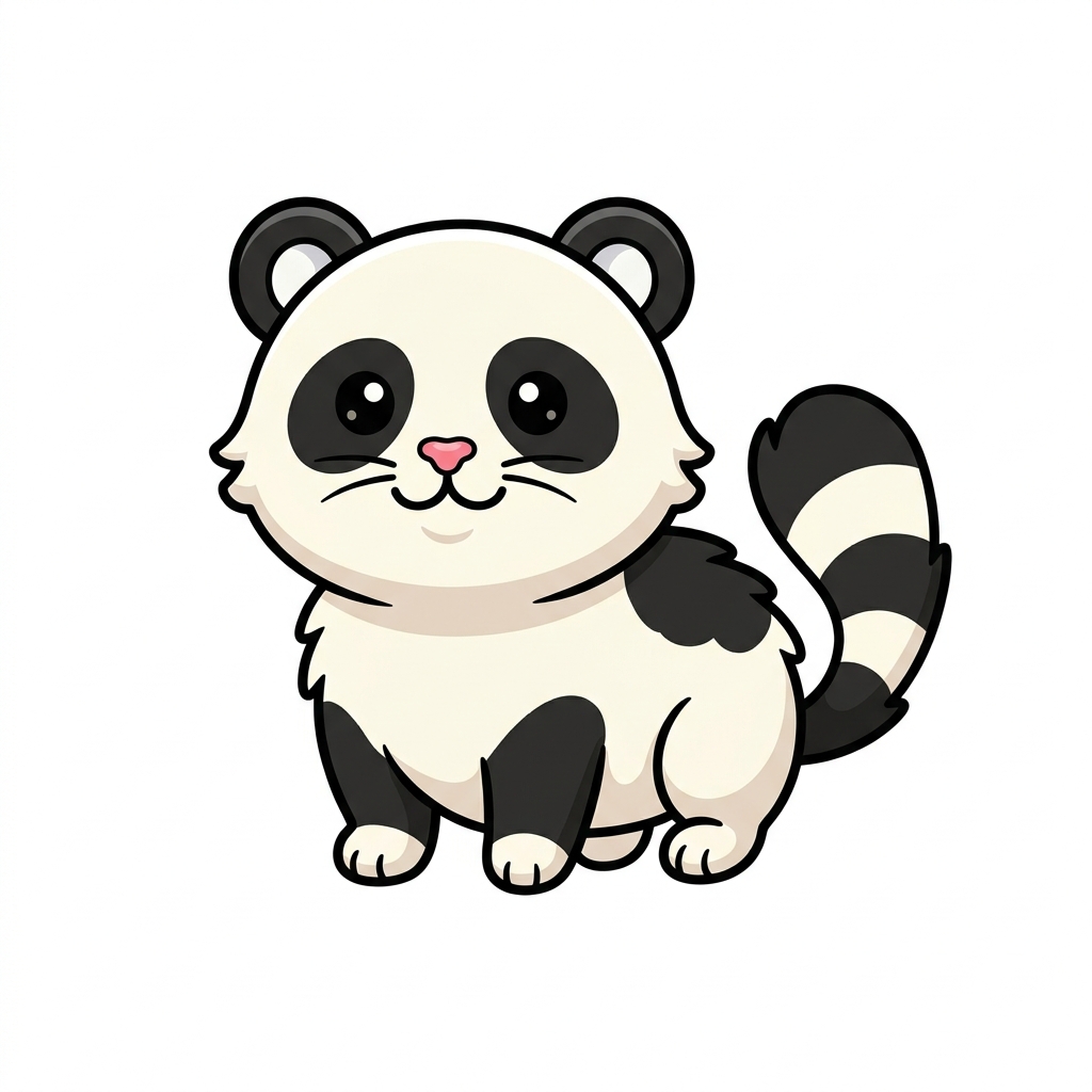 Cat and Panda hybrid
