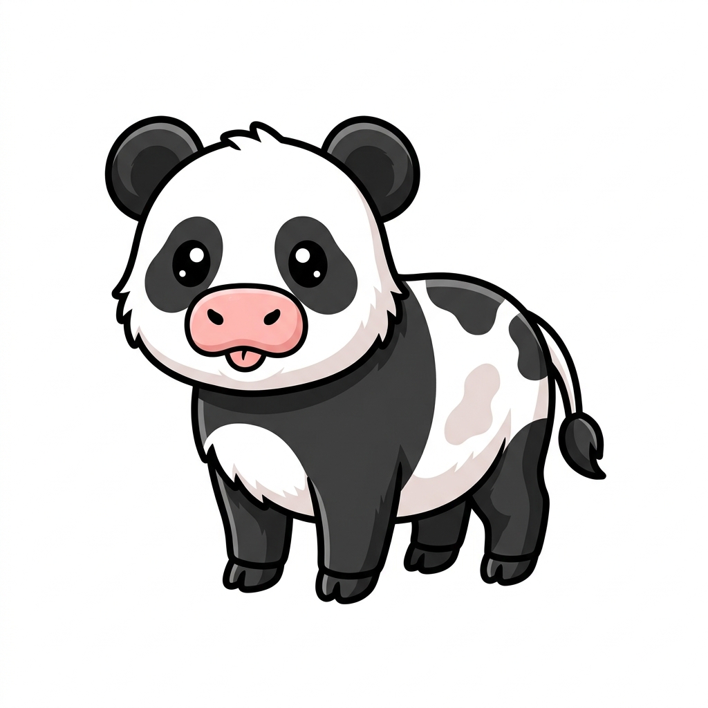Panda and Cow hybrid