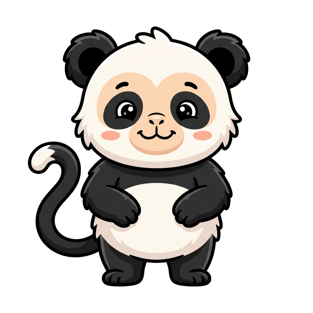 Panda and Monkey hybrid